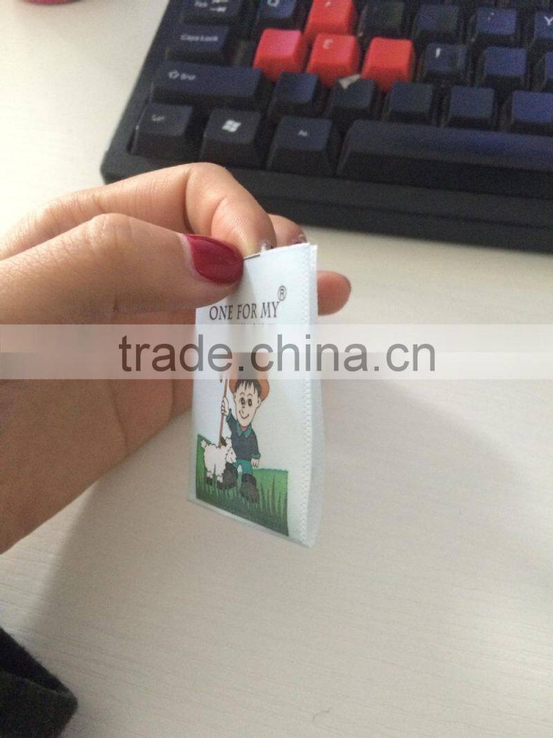 custom high quality garment clothing cotton print label