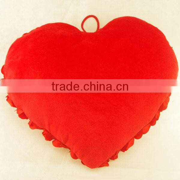 Red heart wedding decoration gift soft plush heart toy