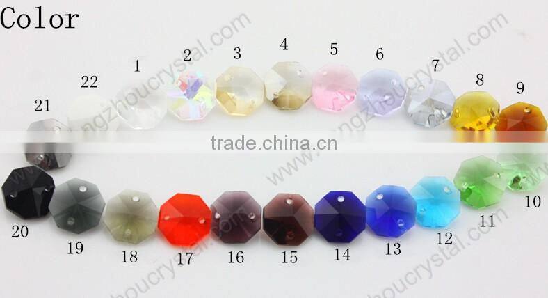 Hot sale octagonal glass crystal chandelier trimming decor