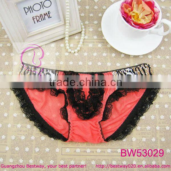 Sex photo of ladies bikini sexy transparent mesh bikini with front lace two side leopard printed bikini