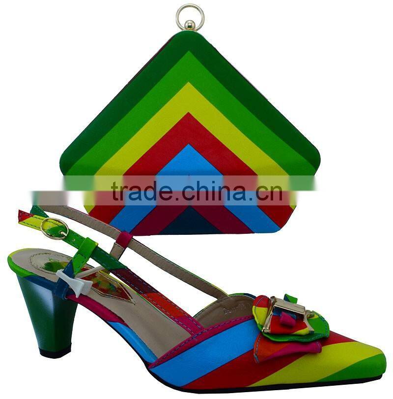 Bestway wholesale price top grade interesting design ladies shoes and matching bags party shoes and matching bags MG1058