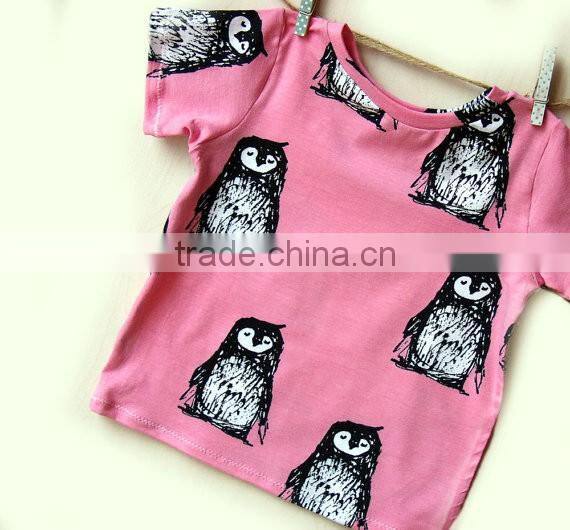 Hot sale childrens boutique clothing cute baby tops custom printing baby girls t shirt