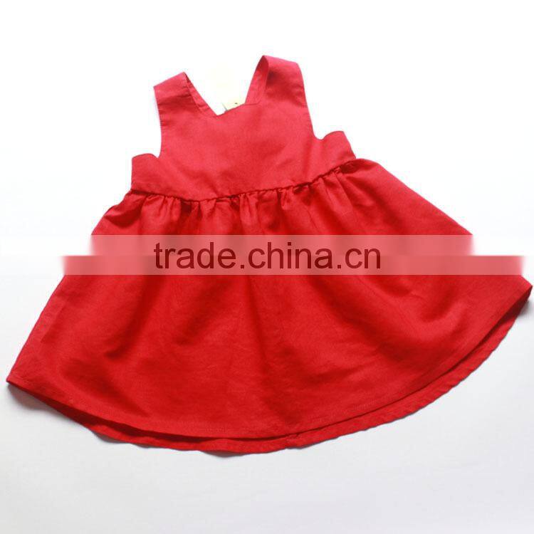 Children Boutique Princess Dress Wholesale Baby Girls Soild Color Party Dresses With Bowknot