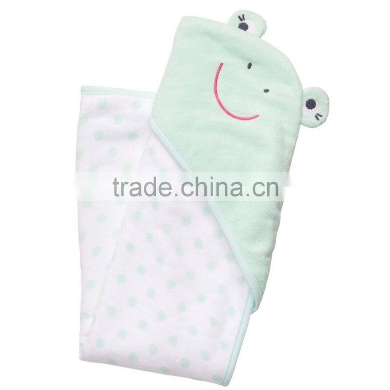 Custom animal design baby hooded towel poncho