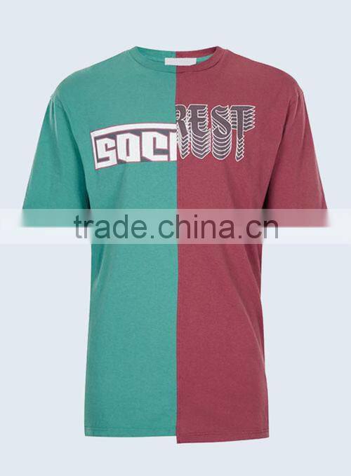 Custom latest men asymmetric personality trend T - shirts