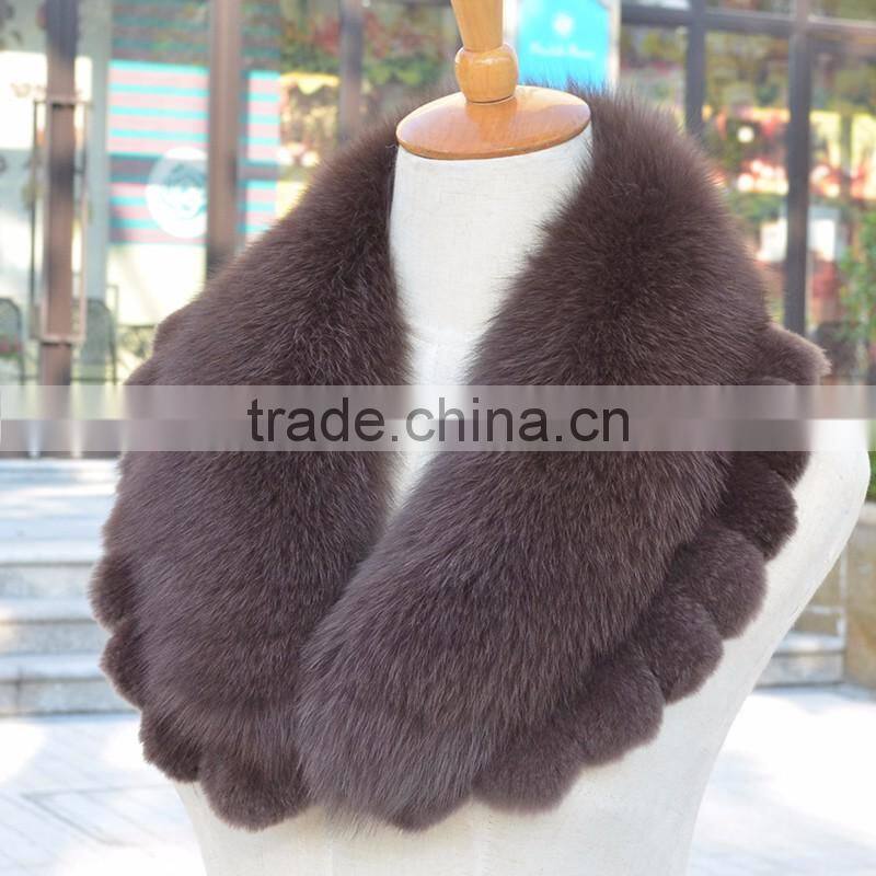 Myfur Chinese Supplier Top Quality Natural Fox Fur Hood Collar