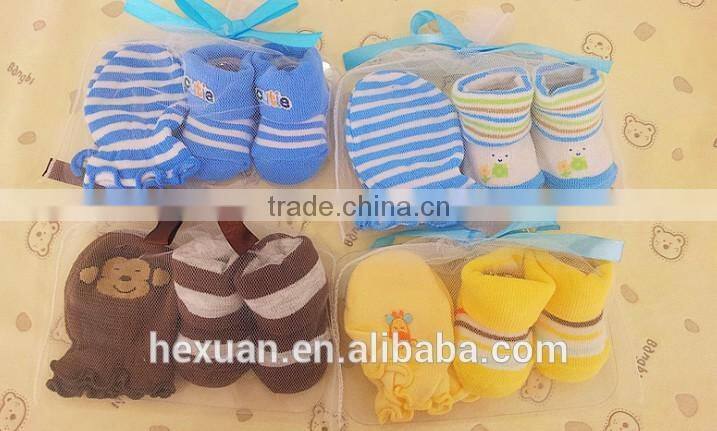 2015 Mesh baby Baby mittens set cotton Newborn Infant Baby Mittens