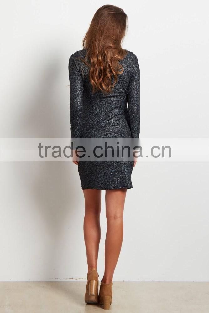 Manufacture wholesale high quality long sleeve beautiful maternity mini dress