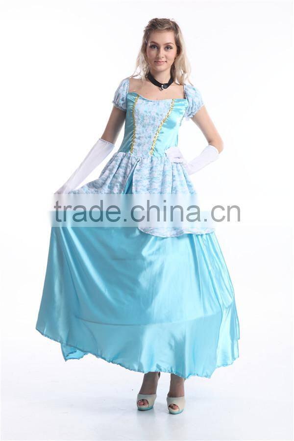 2016 Instyles Blue Elsa Costume Costplay Party Princess Girls Dresses Age 6-7