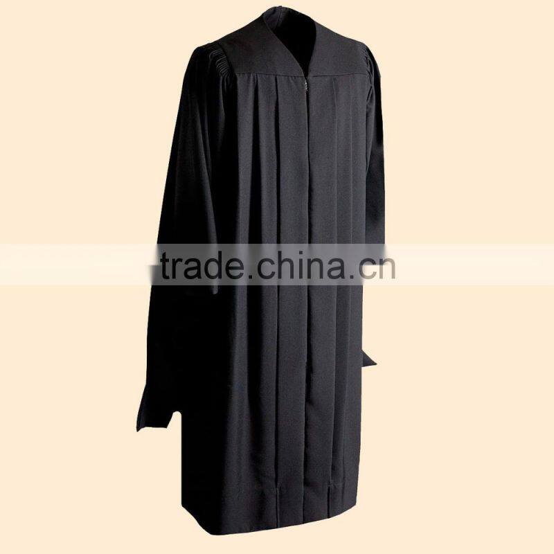 black graduation gown/robe for high school/university/Master/Doctor