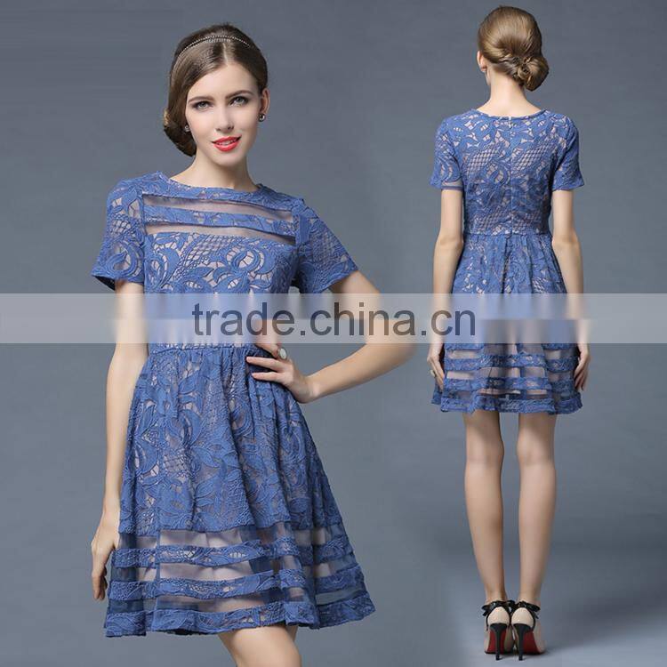 OEM fashion latest women dresses , casual fashion ladies wholesale dresses 2017 summer