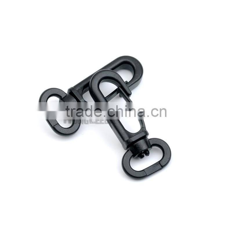 B1306-13mm black POM plastic spring snap clip hooks carabiner paracord strap hooks rotary hooks swivel snap hook