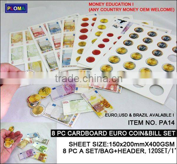 EUR money bill education math toy for class