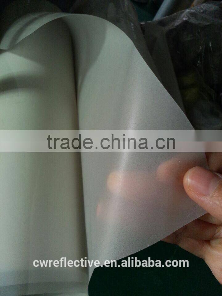 High visbility white color transparent PET printable reflective heat transfer vinyl film for shirt printing