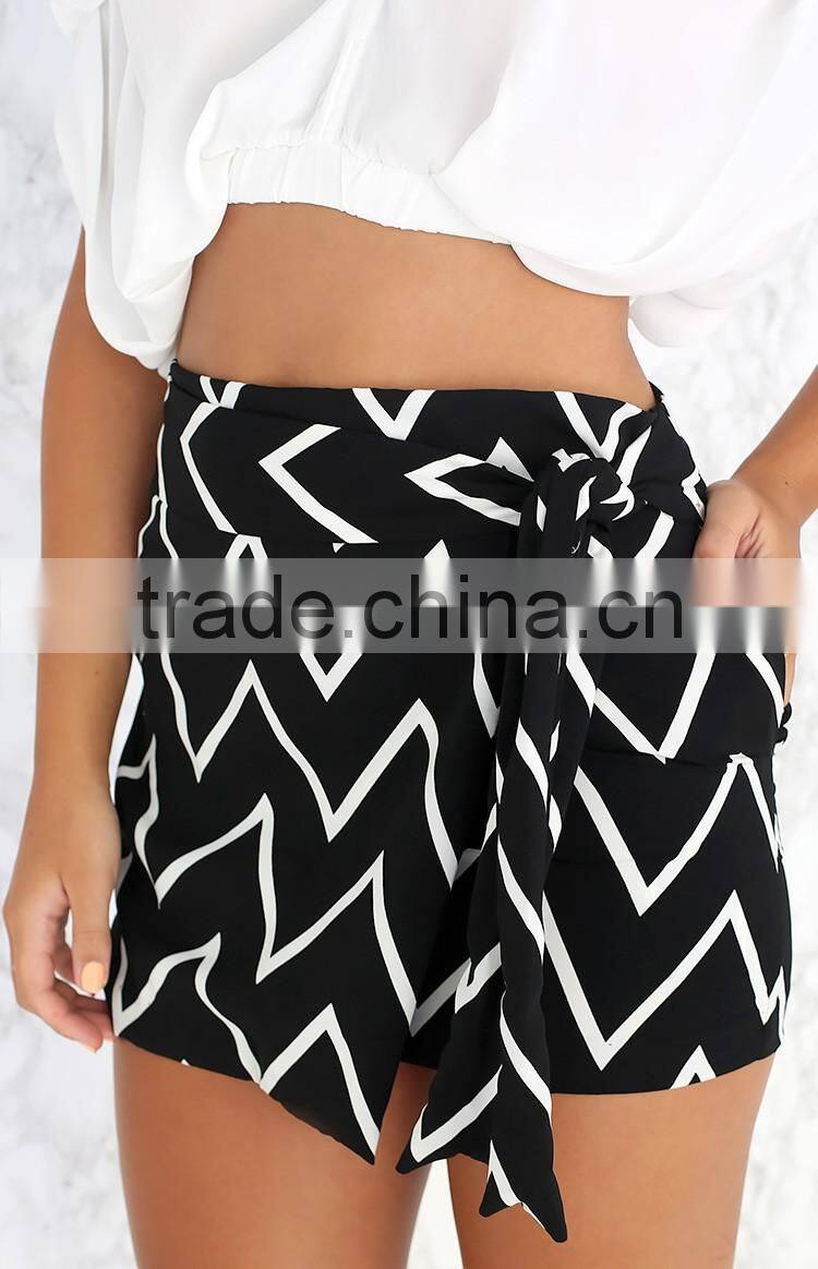 Custom 100% Polyester Women Chiffon Running Shorts,Casual Fashion Printed Sports Crossfit Shorts For Women