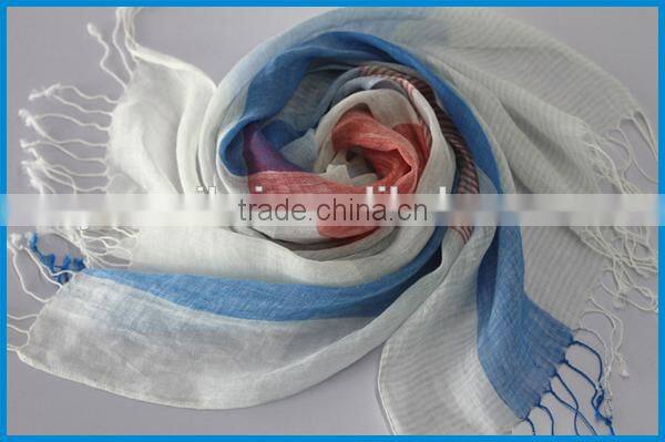 High quality lady's fashion linen cotton scarf manufacturer