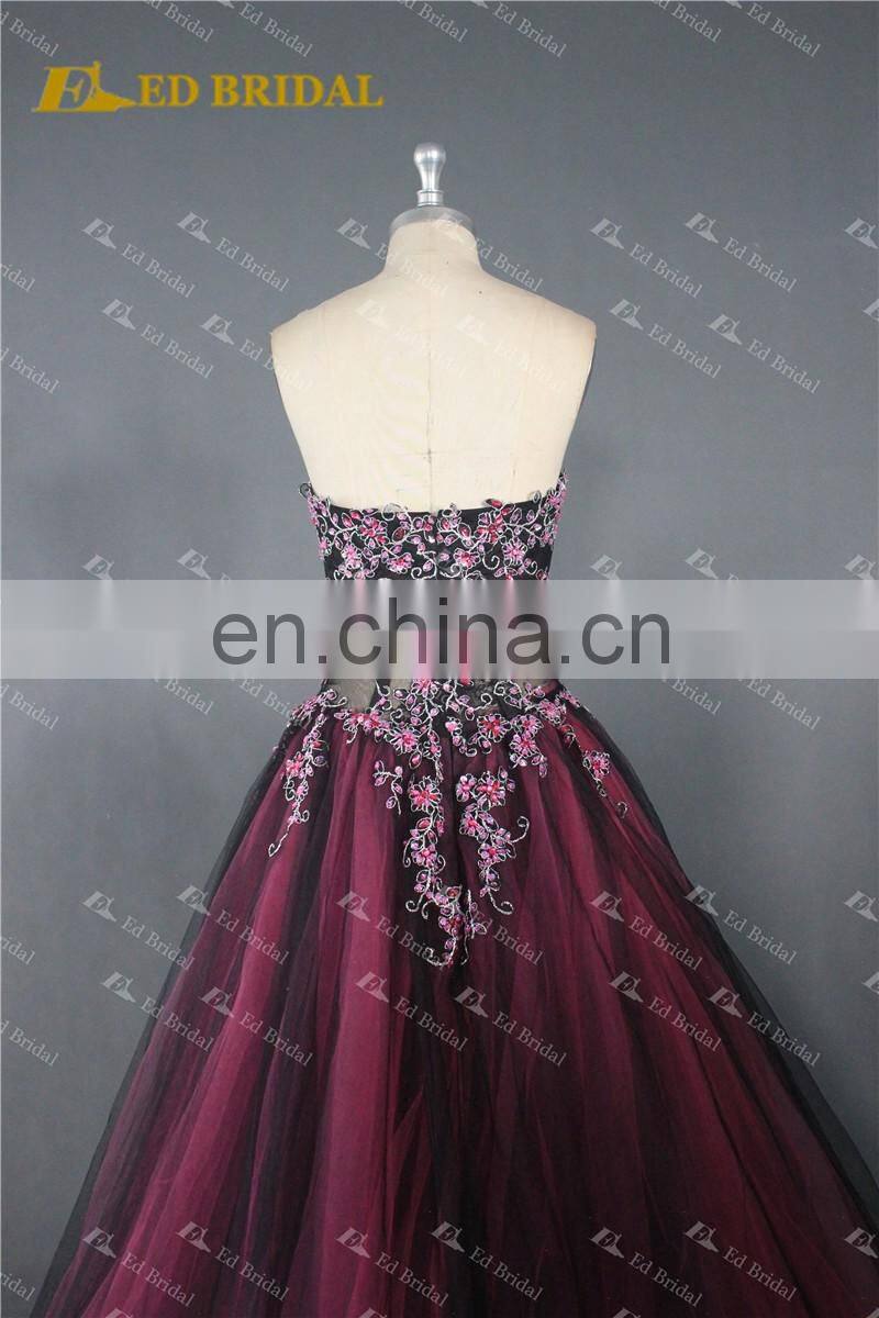 LN135 Sexy See Through Corset Lace Appliqued A Line Real Sample Prom Dresses Made In China