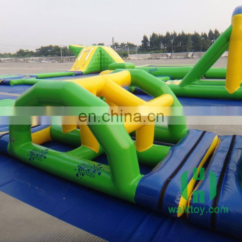Durable 0.9mm pvc large inflatable water park giant floating aqua park