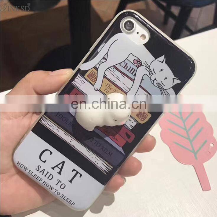 china suppliers cheap 3D squishy cat Q Bounce aliotterbox phone case/cell phone cases