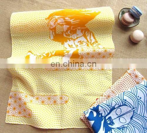 Cotton custom plain long wash towel hand towel tenugui