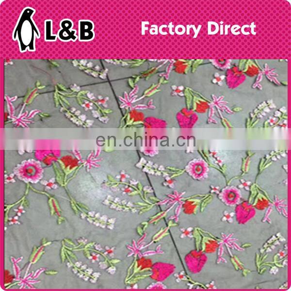 wholesale popular embroidery lace fabric with sequin