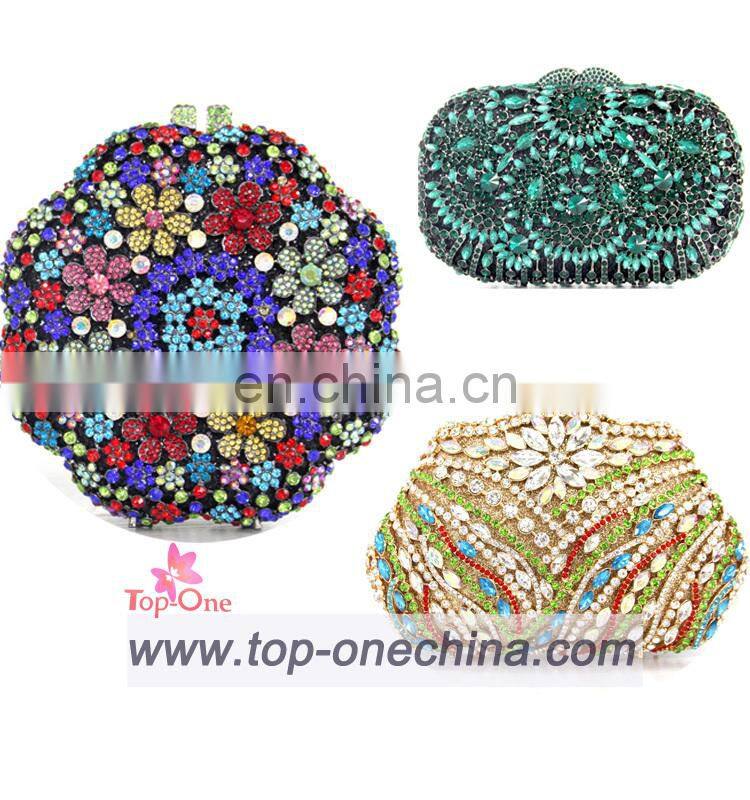 Newest colorful Crystal Evening Clutch Bag