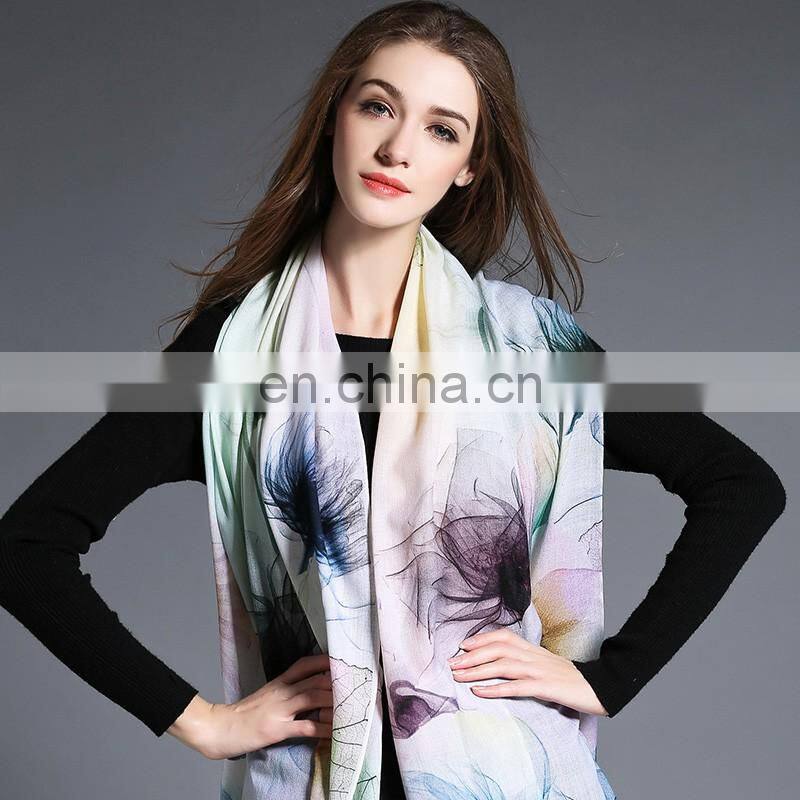 Digital Printing, Woolen Scarf for Women