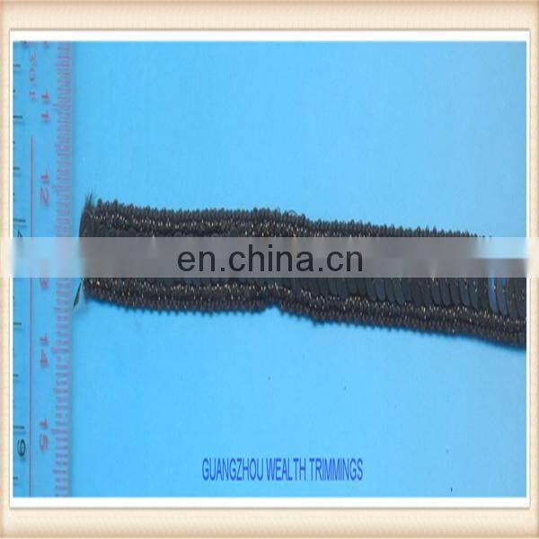 black beaded sequins trim,sequins beaded tape