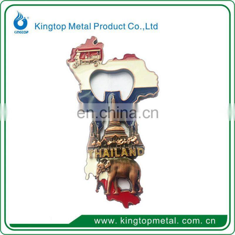 Travel metal bottle opener with magnet