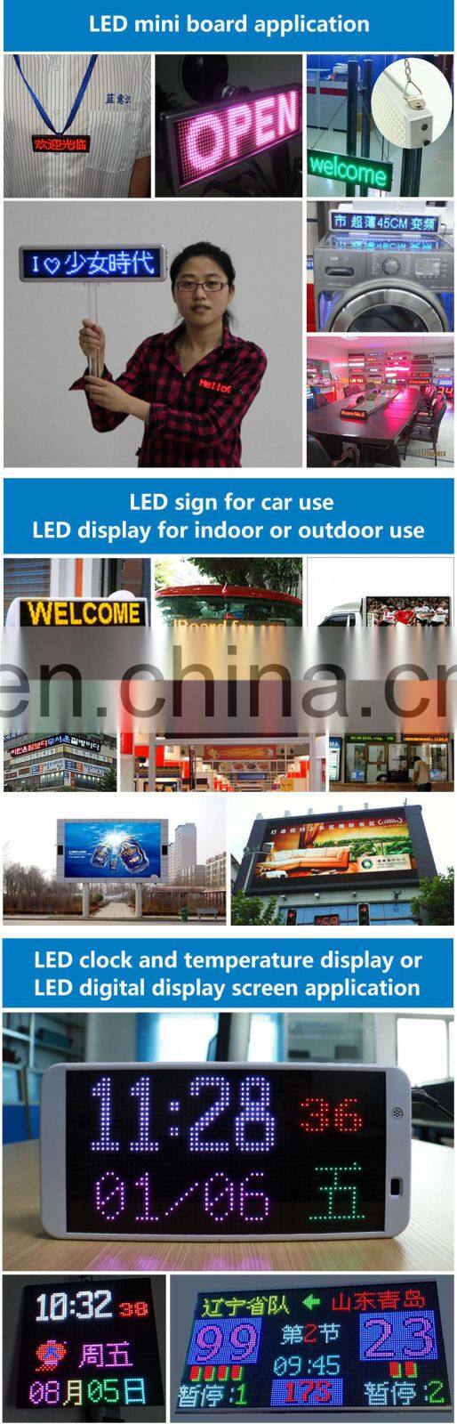 2017 New Arrival Blue color B1664B Programmable LED mini display