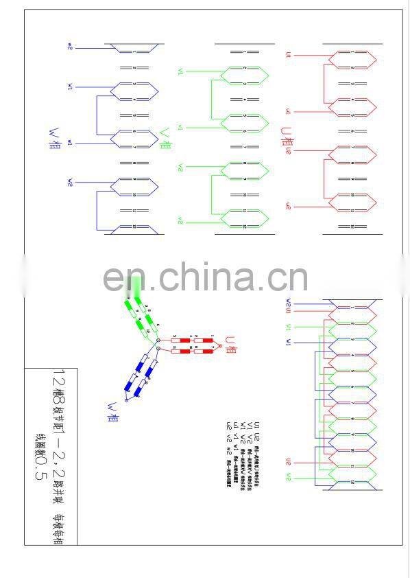 custom brushless DC Motor 130mm winding stator for servo motor