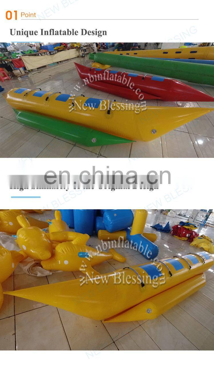 Customized Inflatable Banana Boat Tube Water Tubes,Four Person Inflatable Boat For Lake