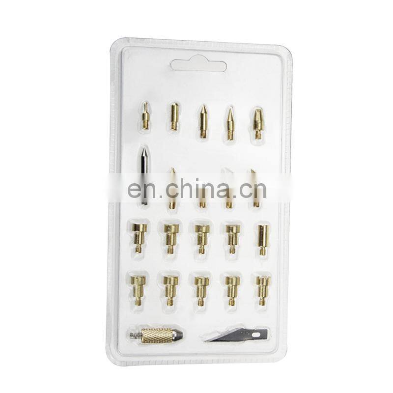 Woodburning Soldering Tool Set 22 Interchangeable TIPS wood burning pens and tips