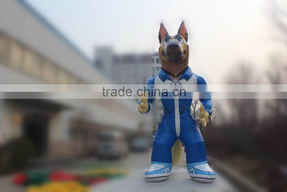 Interesting inflatable movable wolf mascot for advertising