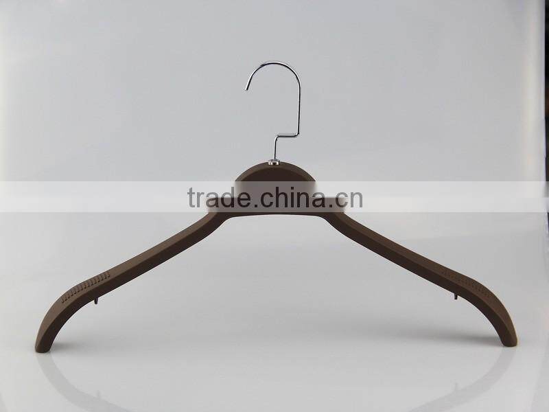 HA6970 fashionable purple rubber coating custom branded coat hanger