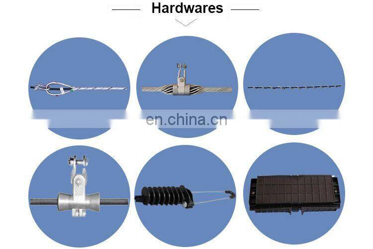 500m span self supporting 24 core fiber optic cable adss optical fiber cable price list