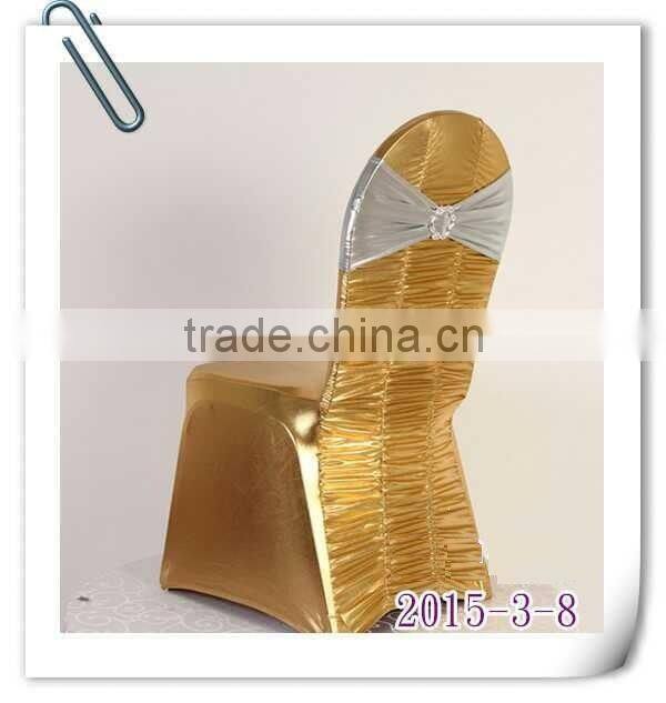 Ruffled wedding sequin chair cover