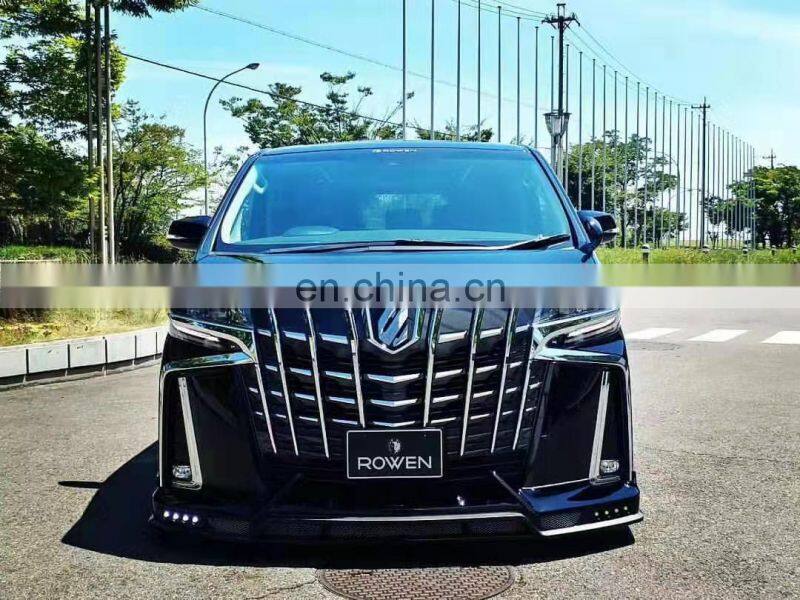 Runde New Arrival Resin Material For Toyota Alphard Upgrade Rowen Style Body Kit Front Lip Rear Lip Rear Bumper Side Skirt