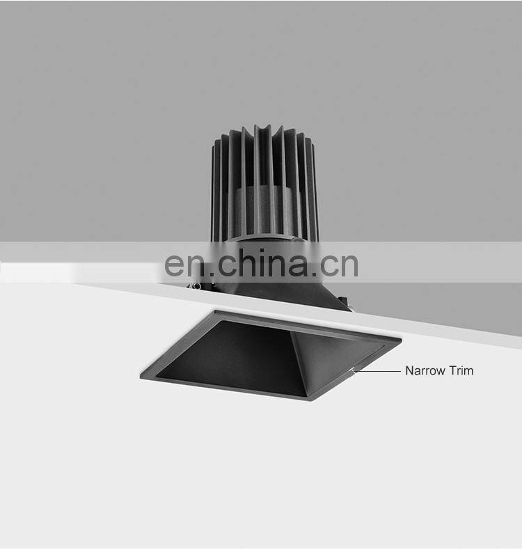 China Manufacturer Aluminum Recessed Mounted Cob 14W 12W Indoor Bedroom Market Led Spotlight