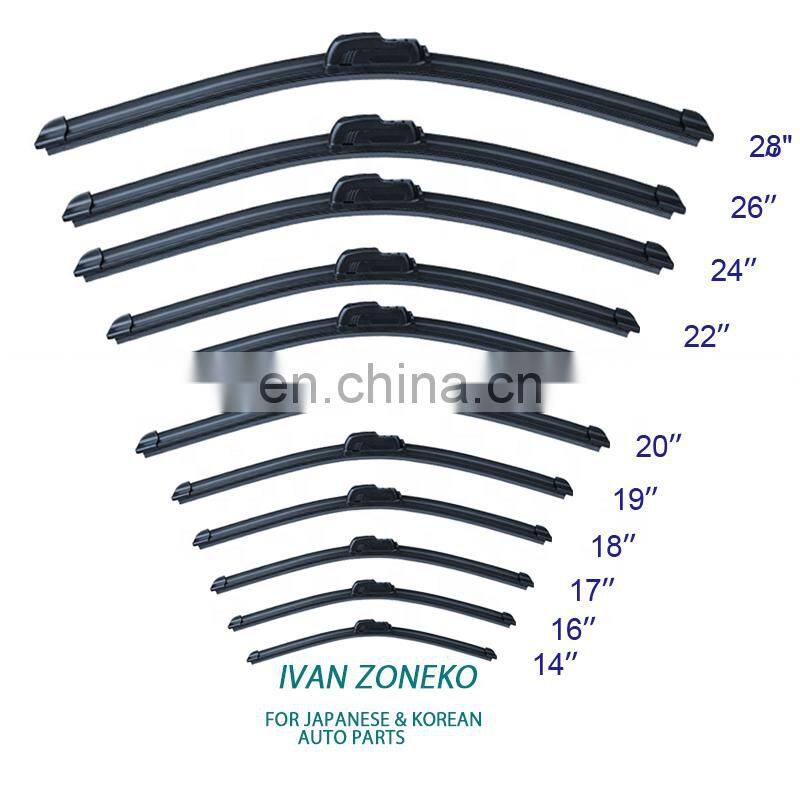 Wholesale Car Soft Windscreen Hybrid Universal Wiper Blade For Japanese Korean German French Cars