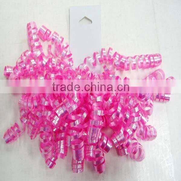 decoration gift and celebration party ribbon bow in 12cm*12 lips iridescent pp metallic curly ribbon bow