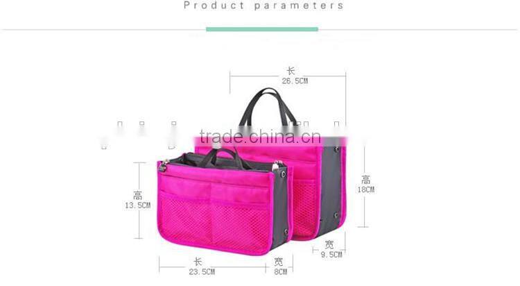 multi-pocket nylon cosmetic bag women toiletry bag