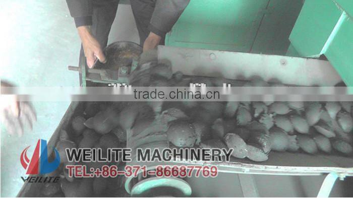 9Cr2Mn steel roller press round shape charcoal / peat / coal briquette making machine