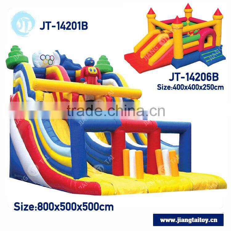 JT-14102B Hot Sale Jurassic park theme commercial giant inflatable slide bounce