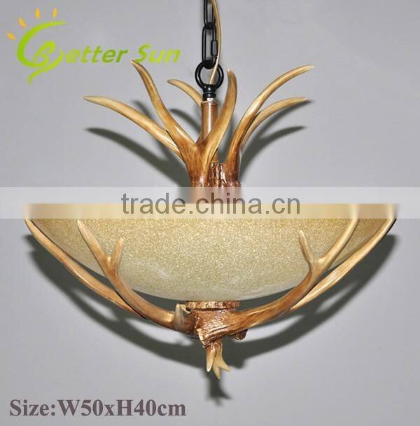 New Modern Deer Antler Chandelier Rustic Ceiling Lamp Made in China