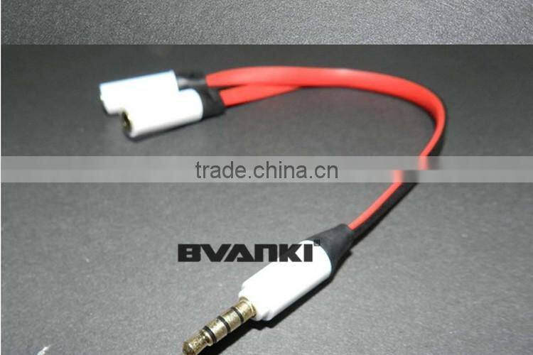 2016 best products for import 2 in1 3.5mm jack 1 male to 2 female car audio aux stereo cable online shopping free samples