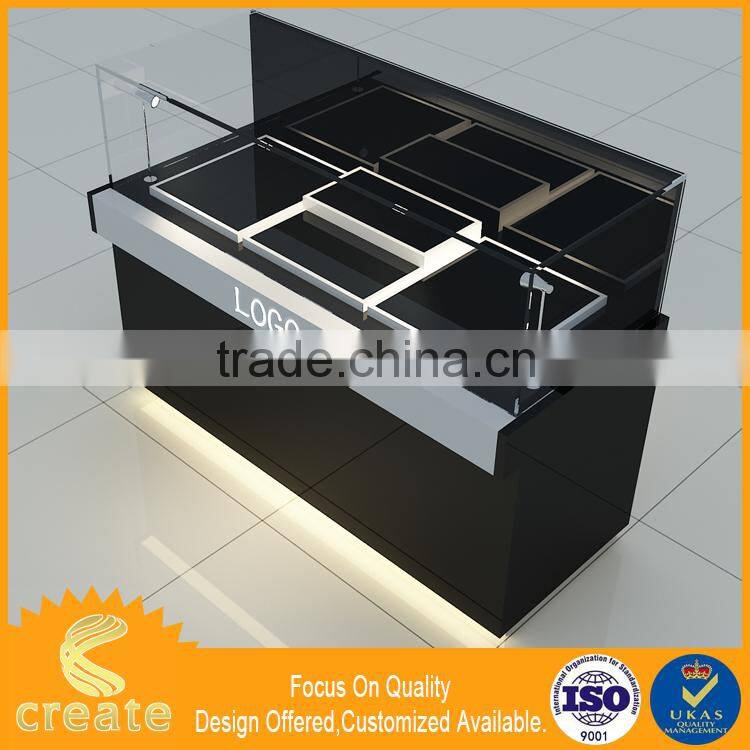 Good quality counter top acrylic watch display stand modern wooden bookcase display cabinet