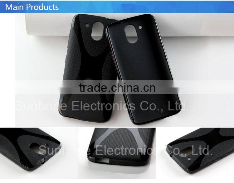 X line design tpu gel cell phone cases for HTC Desire 526G+
