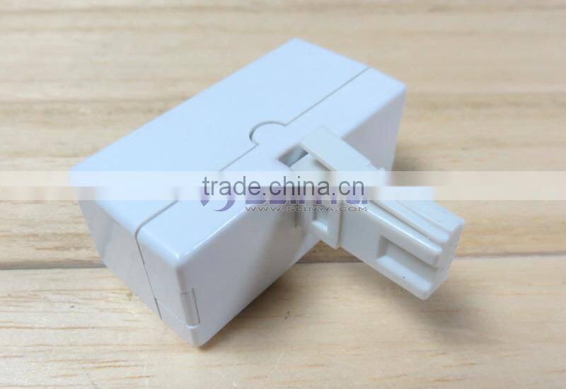 BT 1 Male to Dual Female RJ11 6P4C Plug Telephone Cable Adapter