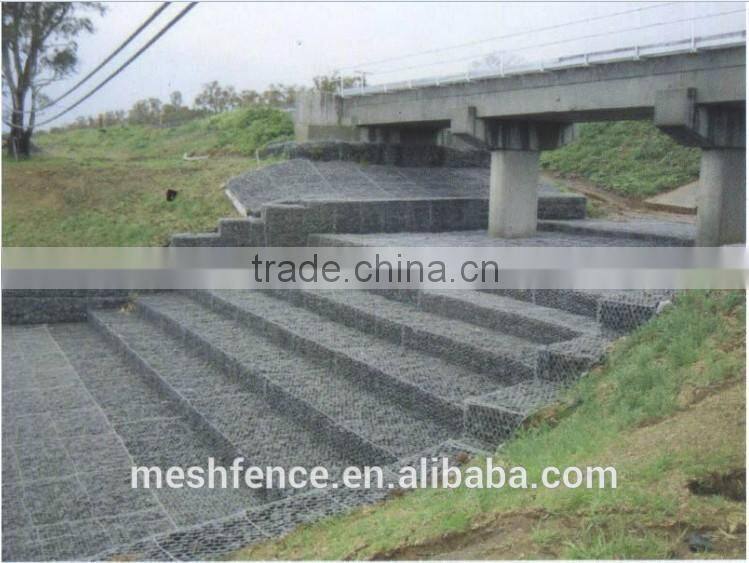 2*1*1m galvanized & pvc coated gabion box/basket/wire mesh for sale/China Alibaba Supplier/ISO 9001